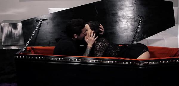  Small Hands fucking hot Goth slut with hairy cunt